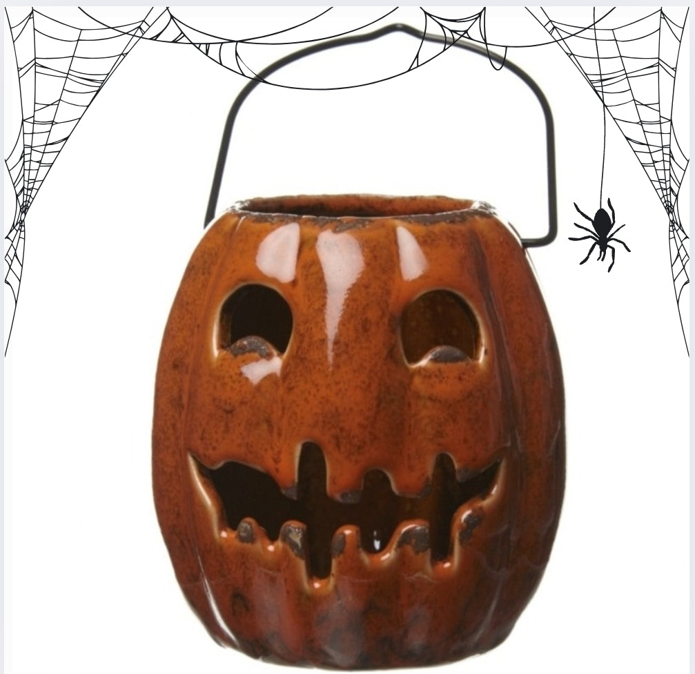 Cute ceramic pumpkin lantern, ceramic pumpkin, pumpkin lantern